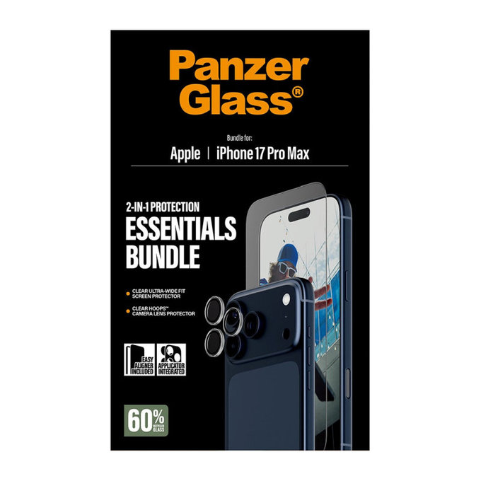 Bundle Essentials 2w1 do iPhone 17 Pro Max, PanzerGlass