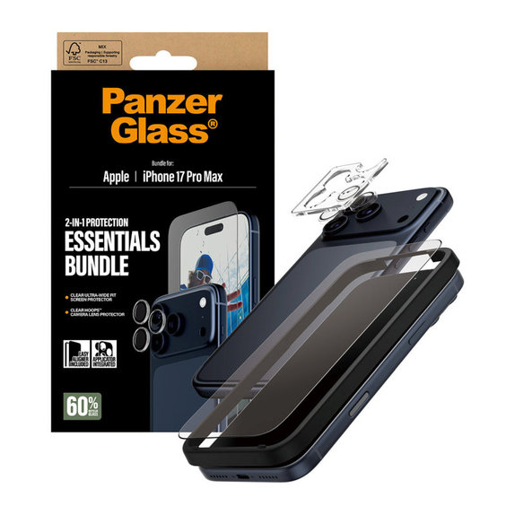 Bundle Essentials 2w1 do iPhone 17 Pro Max, PanzerGlass