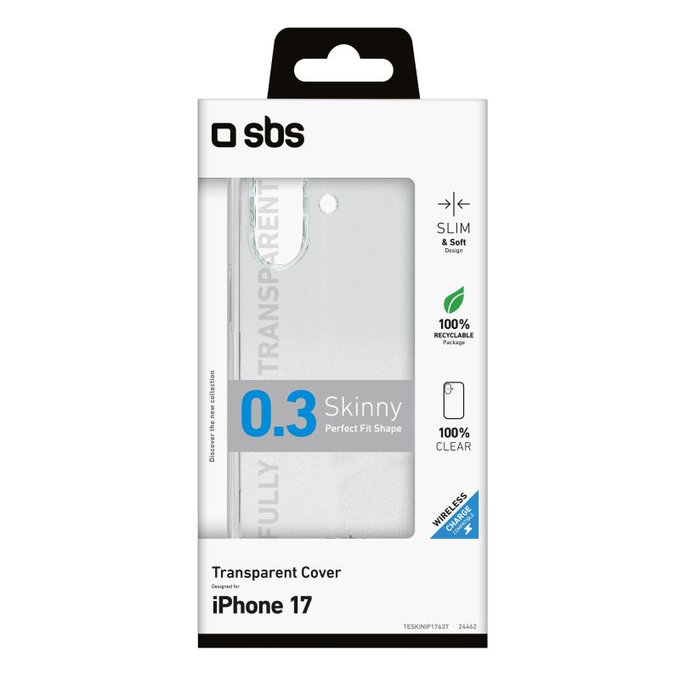 Etui do iPhone 17, Skinny, Przezroczysty, Transparent, SBS