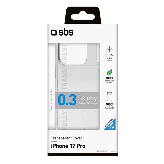 Etui do iPhone 17 Pro, Skinny, Przezroczysty, Transparent, SBS