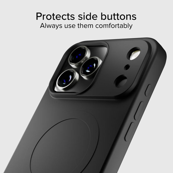 Etui kompatybilny z MagSafe do iPhone 17 Pro, Instinct Mag, Czarny, Black, SBS