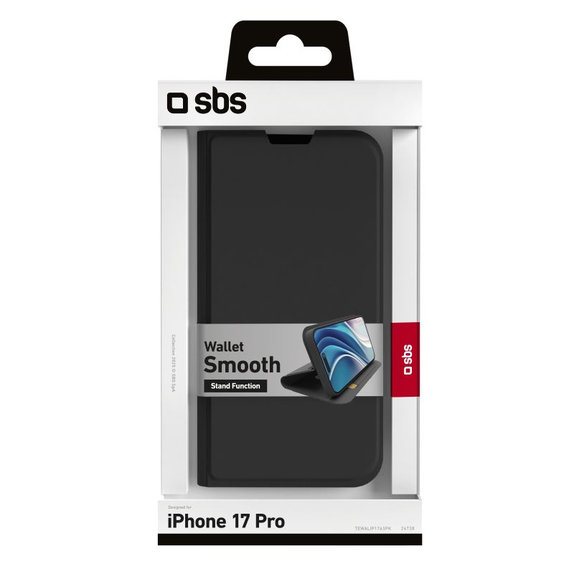 Etui do iPhone 17 Pro, Book Wallet Smooth, Czarny, Black, SBS