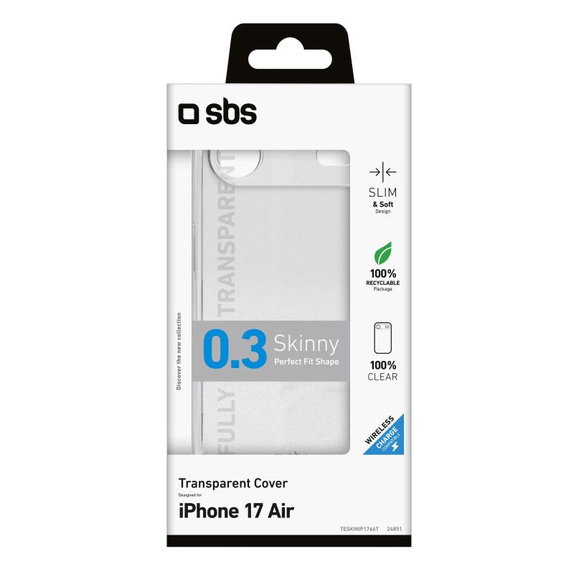 Etui do iPhone Air, Skinny, Przezroczysty, Transparent, SBS