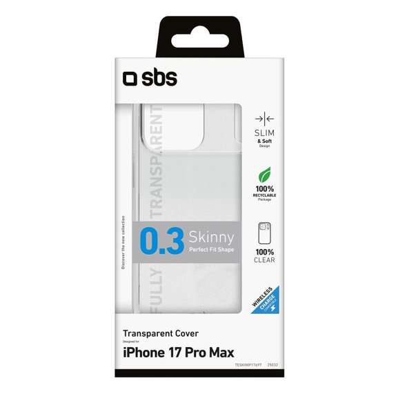 Etui do iPhone 17 Pro Max, Skinny, Przezroczysty, Transparent, SBS