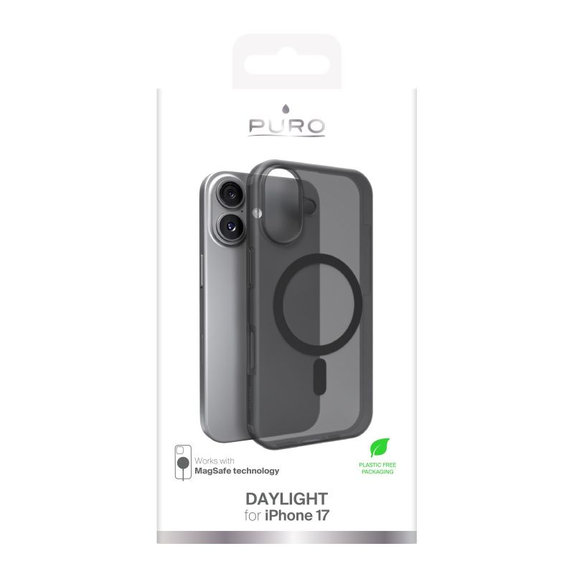 Etui z MagSafe do iPhone 17, DAYLIGHT, Czarny, Black, PURO