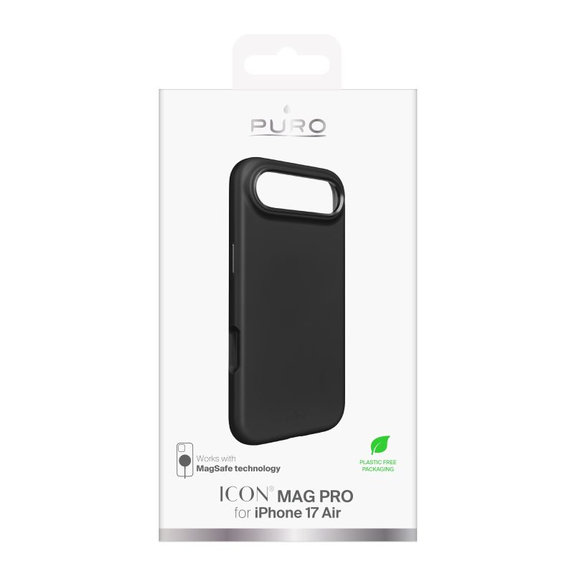 Etui z MagSafe do iPhone 17, ICON MAG PRO, Czarny, Black, PURO