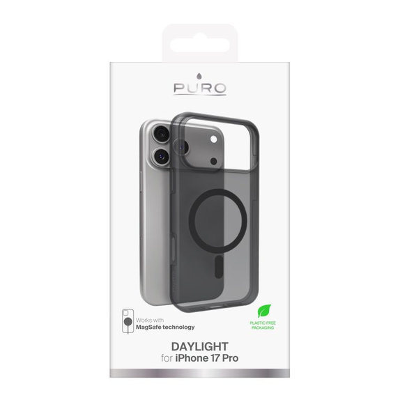 Etui z MagSafe do iPhone 17 Pro, DAYLIGHT, Czarny, Black, PURO