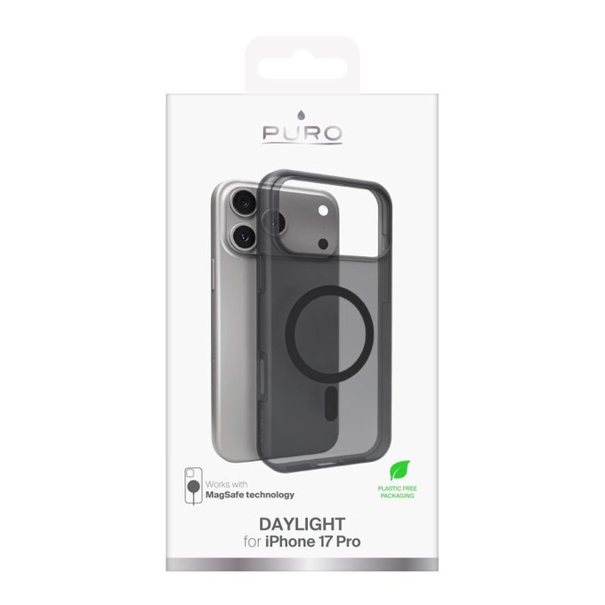 Etui z MagSafe do iPhone 17 Pro, DAYLIGHT, Czarny, Black, PURO