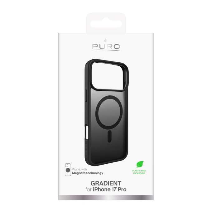 Etui z MagSafe do iPhone 17 Pro, Gradient, Czarny, Black, PURO