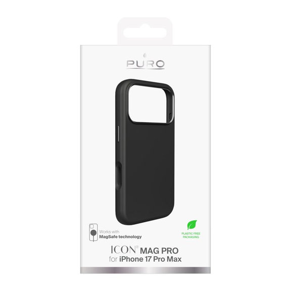 Etui z MagSafe do iPhone 17 Pro, ICON MAG PRO, Czarny, Black, PURO