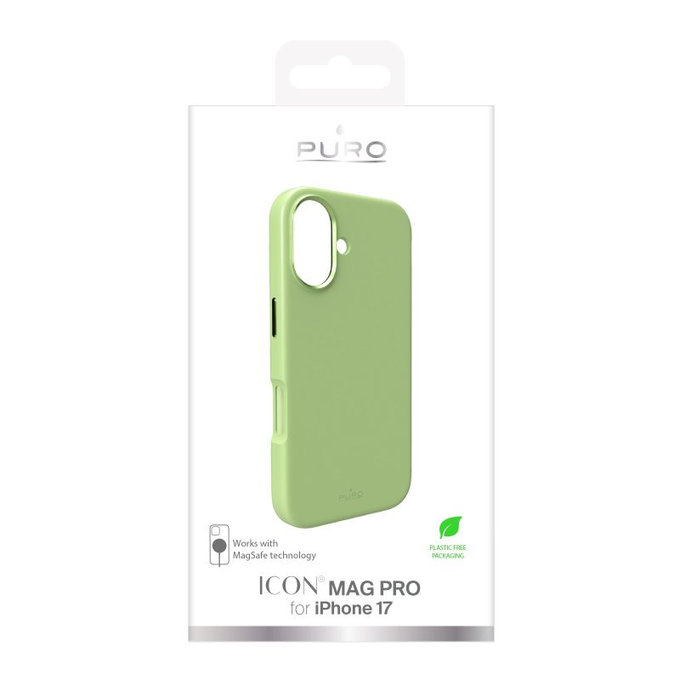 Etui z MagSafe do iPhone 17, ICON MAG PRO, Zielony, Green, PURO