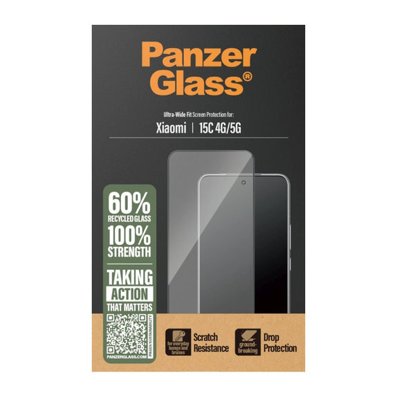 Szkło hartowane UWF do Xiaomi 15C/15C 5G, Czarne, PanzerGlass