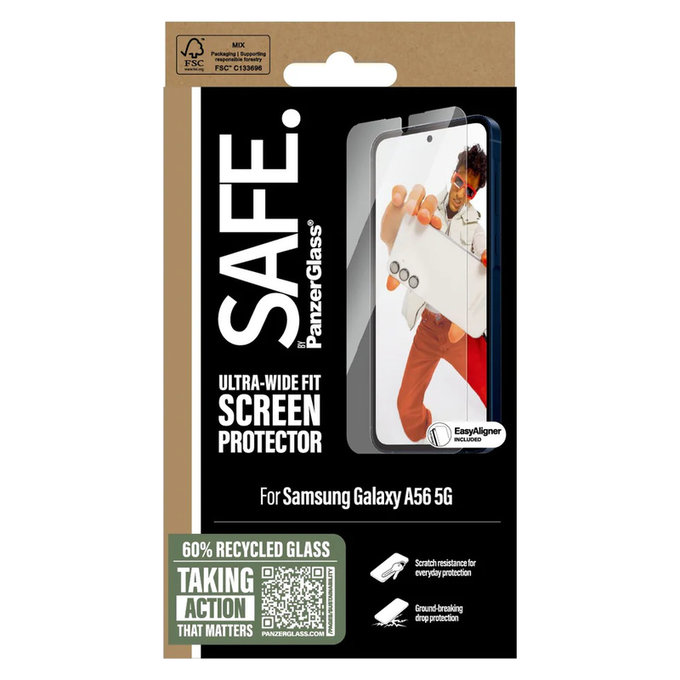 Szkło hartowane UWF z aplikatorem do Samsung Galaxy A56 5G, Przezroczyste, SAFE by PanzerGlass