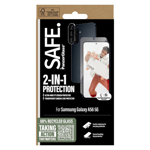 Bundle 2w1 do Samsung Galaxy A56 5G, SAFE by PanzerGlass