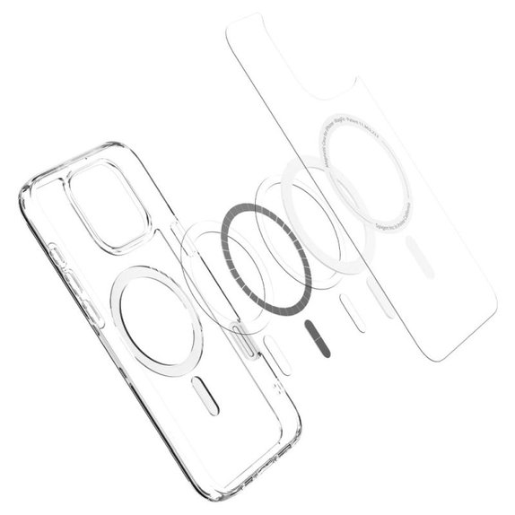 Etui z MagSafe do iPhone 16 Pro, Ultra Hybrid "T", Biały, White, Spigen