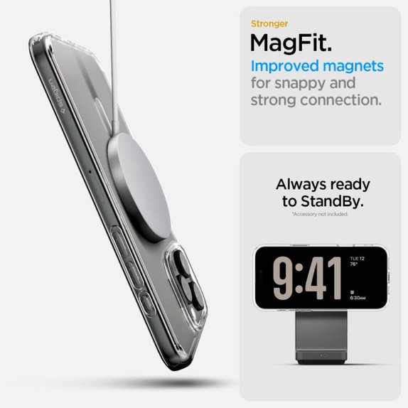 Etui z MagSafe do iPhone 16 Pro, Ultra Hybrid "T", Biały, White, Spigen