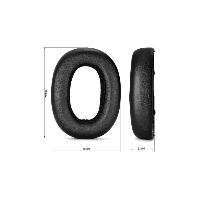 Zapasowe nauszniki do AKG N700NC, pianka memory i skóra PU, Czarny, Black, 1 para