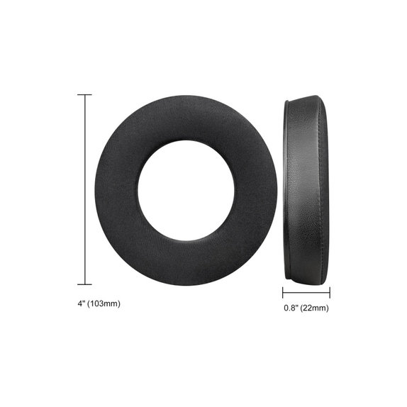 Zapasowe nauszniki do Beyerdynamic DT440, DT660, DT990 Pro, pianka memory i skóra i tkanina i żel chłodzący, Czarny, Black, 1 para