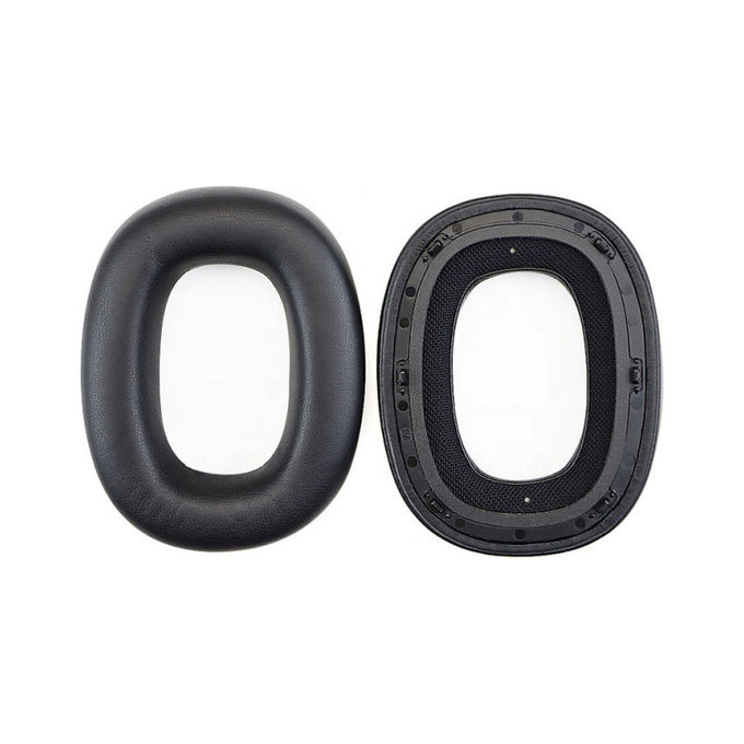 Zapasowe nauszniki do Bowers & Wilkins PX8, PX7S2, pianka memory i skóra PU, Czarny, Black, 1 para