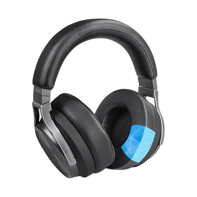 Zapasowe nauszniki do Corsair Virtuoso RGB, pianka memory i tkanina, Czarny, Black, żel chłodzący, 1 para
