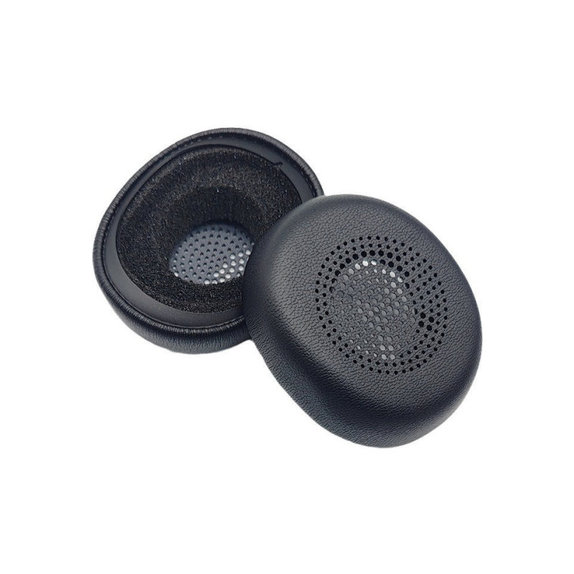 Zapasowe nauszniki do Jabra Evolve2 30, pianka memory i skóra PU, Czarny, Black, 1 para