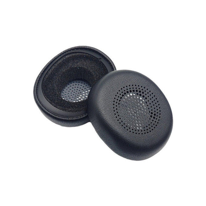 Zapasowe nauszniki do Jabra Evolve2 30, pianka memory i skóra PU, Czarny, Black, 1 para