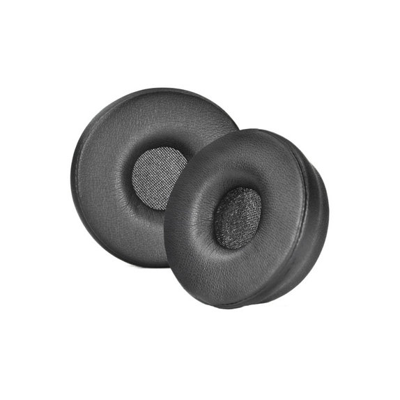 Zapasowe nauszniki do Jabra Engage 55, 65, 75 (Stereo), pianka memory i skóra, Czarny, Black, 1 para
