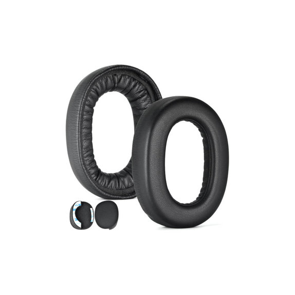 Zapasowe nauszniki do Jabra Elite 85H, pianka memory i skóra PU, Czarny, Black, 1 para