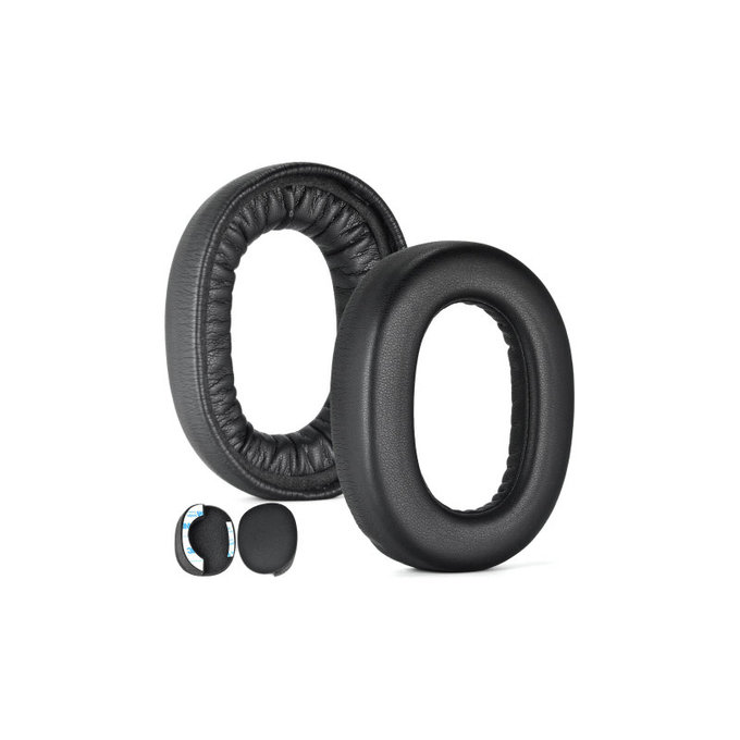 Zapasowe nauszniki do Jabra Elite 85H, pianka memory i skóra PU, Czarny, Black, 1 para