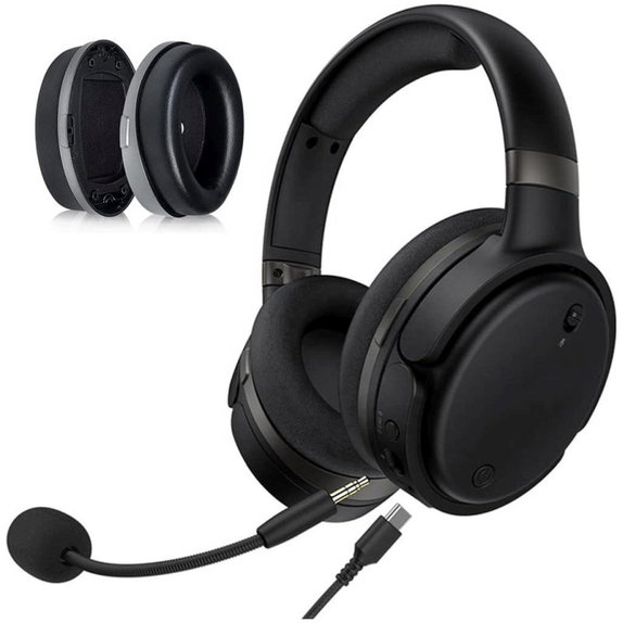 Zapasowe nauszniki do Kingston HyperX Cloud Orbit S, pianka memory i skóra PU, Czarny, Black, 1 para