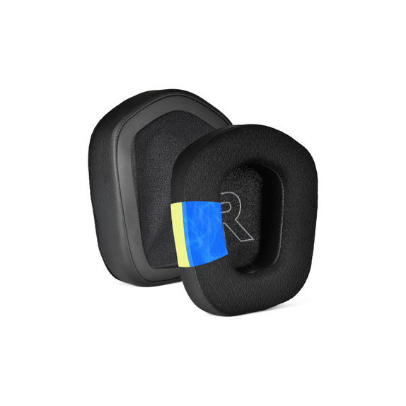 Zapasowe nauszniki do Logitech G733, pianka memory i tkanina i skóra, Czarny, Black, żel chłodzący, 1 para