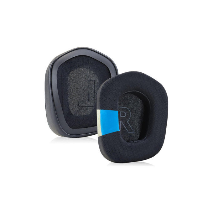 Zapasowe nauszniki do Logitech G733, pianka memory i tkanina i skóra, Czarny, Black, żel chłodzący, 1 para