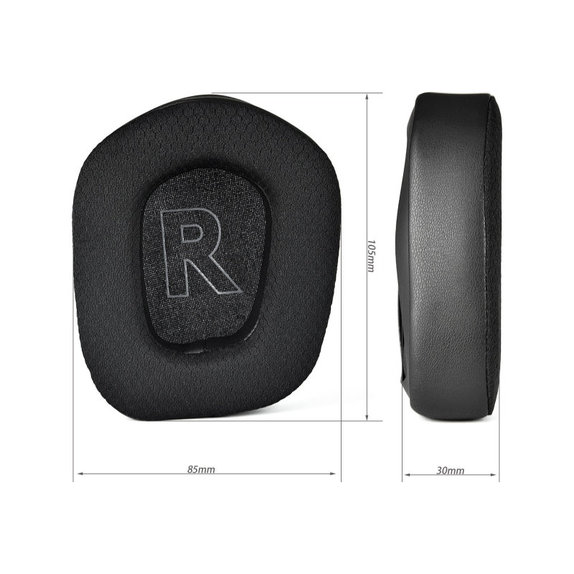 Zapasowe nauszniki do Logitech G733, pianka memory i tkanina i skóra, Czarny, Black, żel chłodzący, 1 para