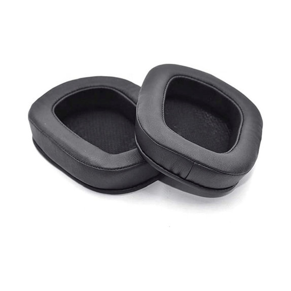 Zapasowe nauszniki do Logitech G633 Artemis, G933 Artemis, pianka memory i skóra, Czarny, Black, 1 para