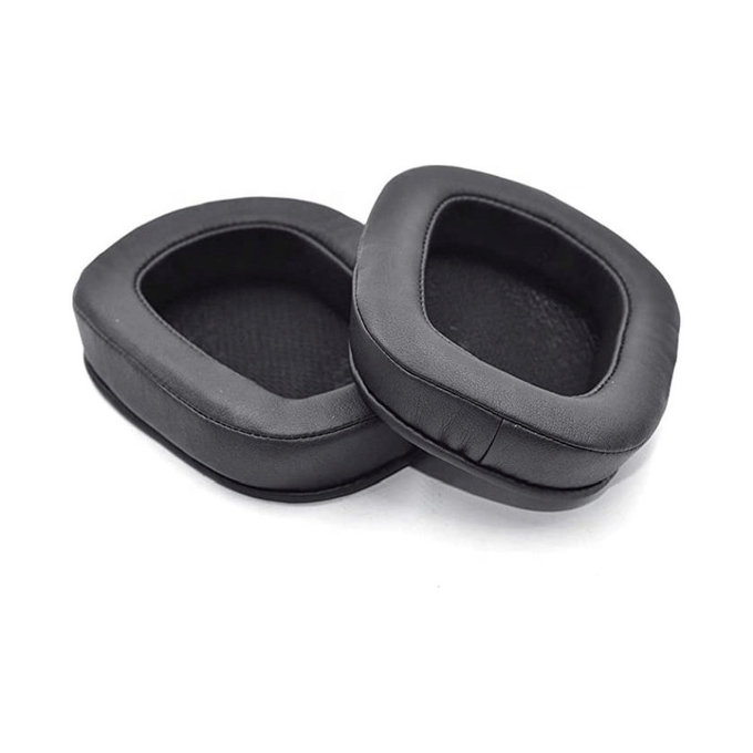 Zapasowe nauszniki do Logitech G633 Artemis, G933 Artemis, pianka memory i skóra, Czarny, Black, 1 para