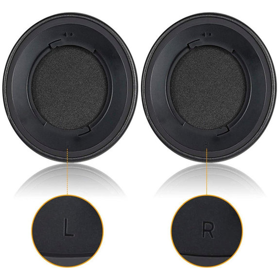 Zapasowe nauszniki do Razer Nari 7.1 THX, pianka memory i skóra PU, Czarny, Black, 1 para