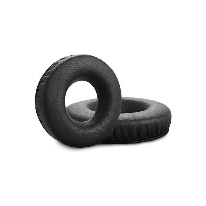 Zapasowe nauszniki do Sennheiser HD25, SP 25-1 II, PC150, pianka memory i skóra PU, Czarny, Black, 1 para
