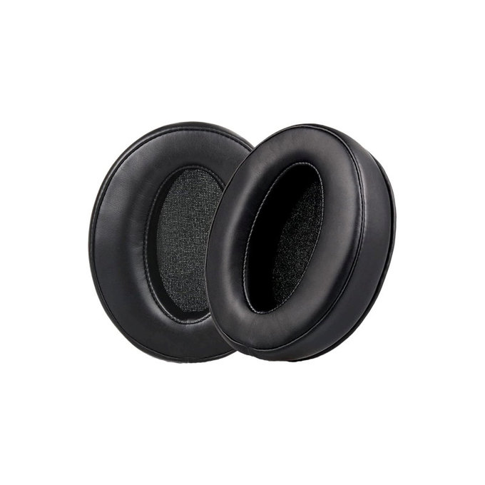 Zapasowe nauszniki do Sennheiser HD4.50, HD450, pianka memory i skóra, Czarny, Black, 1 para