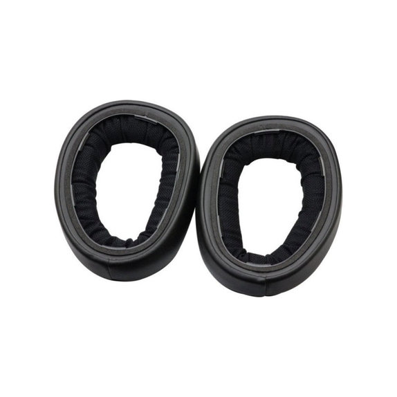 Zapasowe nauszniki do Sennheiser GSP500, GSP600, pianka memory i skóra PU, Czarny, Black, 1 para