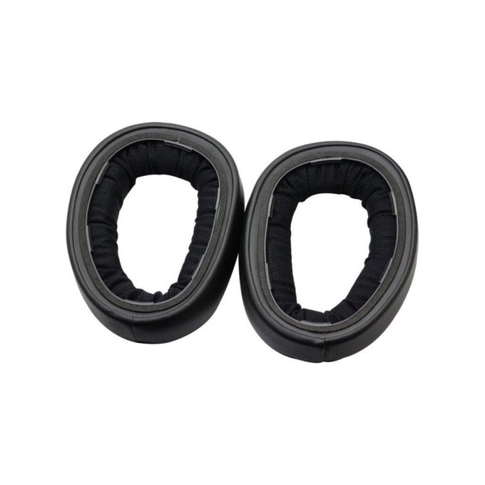 Zapasowe nauszniki do Sennheiser GSP500, GSP600, pianka memory i skóra PU, Czarny, Black, 1 para