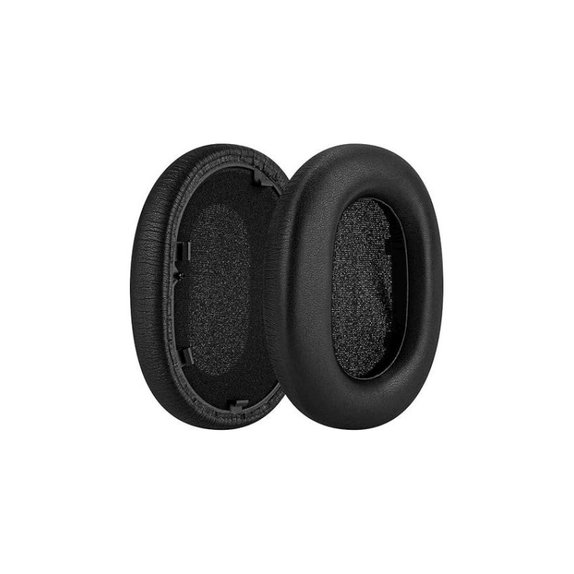 Zapasowe nauszniki do Sony WH-1000XM5, pianka memory i skóra, Czarny, Black, 1 para