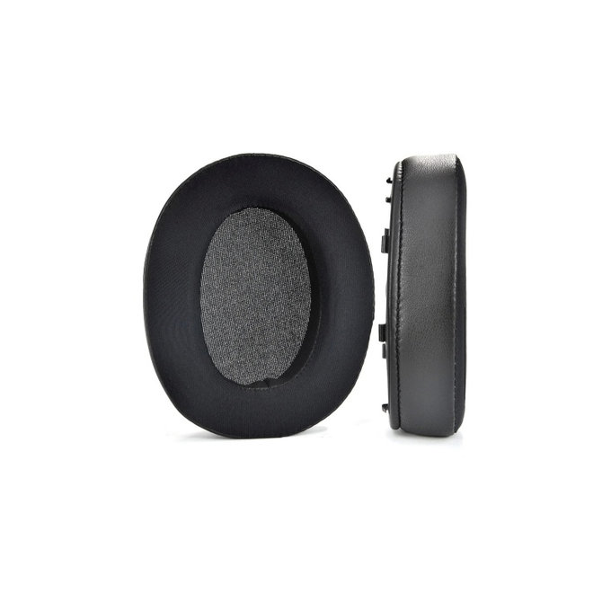 Zapasowe nauszniki do Sony WH-XB910N, pianka memory i tkanina i skóra, Czarny, Black, żel chłodzący, 1 para