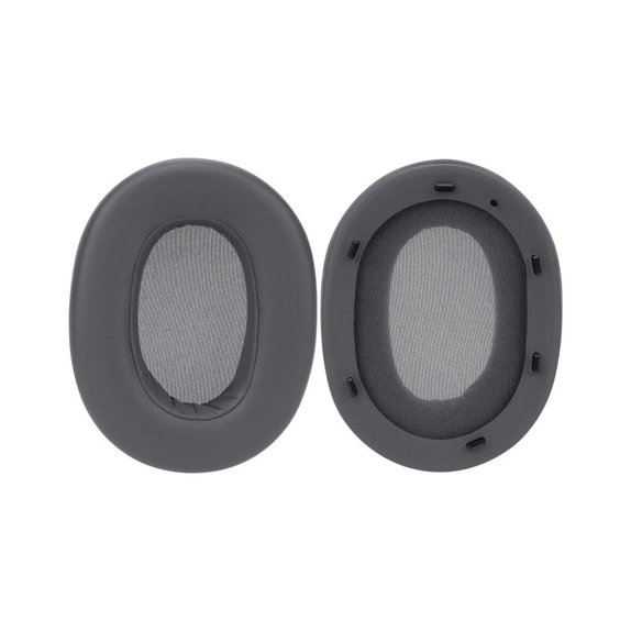Zapasowe nauszniki do Sony ULT Wear, pianka i skóra, Czarny, Black, 1 para