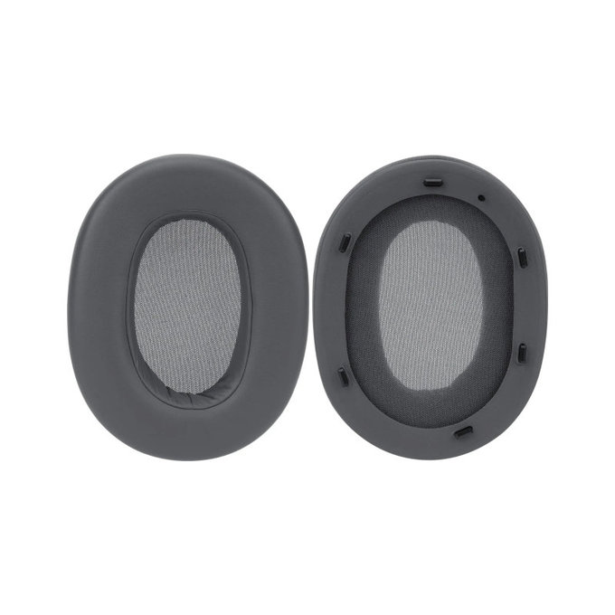 Zapasowe nauszniki do Sony ULT Wear, pianka i skóra, Czarny, Black, 1 para