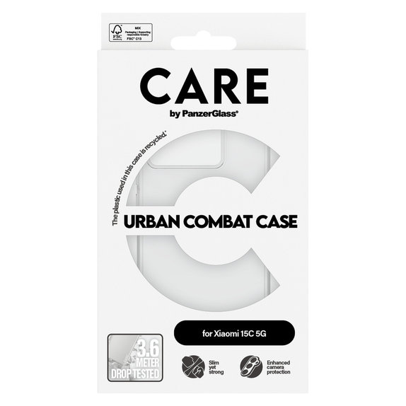 Etui Urban Combat do Xiaomi 15C 5G, Przezroczyste, PanzerGlass