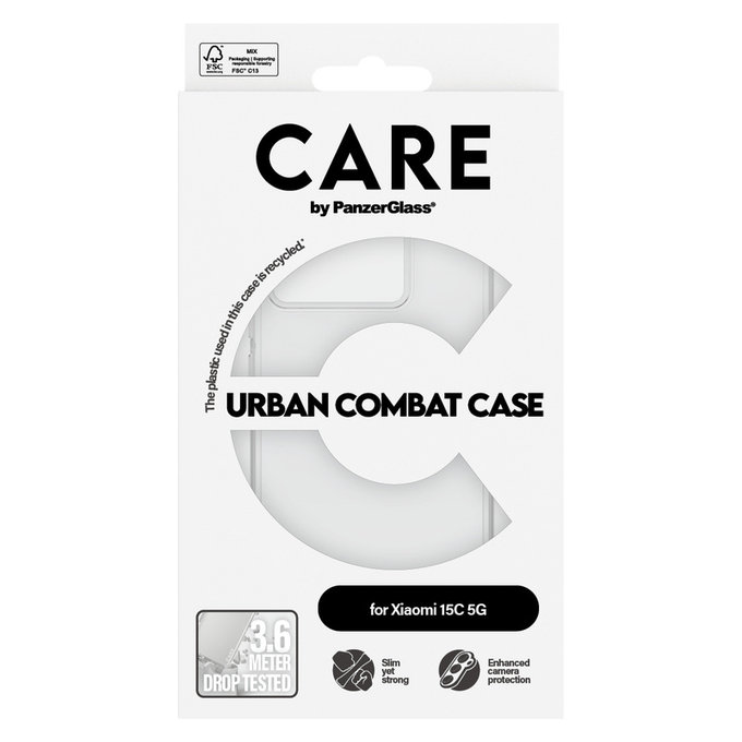 Etui Urban Combat do Xiaomi 15C 5G, Przezroczyste, PanzerGlass