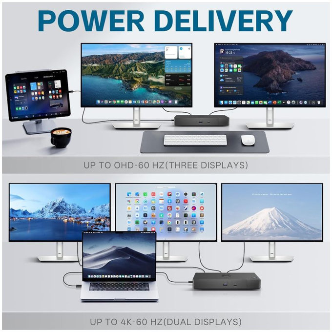 Stacja dokujaca (USB-C) i 130W Adapter do Dell WD19S K20A001, Refurbished