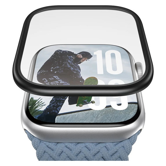 Szkło hartowane UWF METALLIC do Apple Watch 11/10 42 mm, Czarne, PanzerGlass