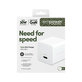 Adapter podróżny Grand Prix USB-C, GaN, 30 W PD, srebrno-biały, PanzerGlass