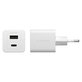 Adapter podróżny Grand Prix USB-C/USB-A, GaN, 35 W PD, srebrno-biały, PanzerGlass